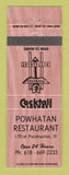 Matchbook Cover - Powhatan Restaurant Pocahontas IL