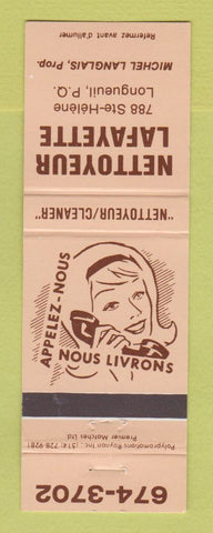 Matchbook Cover - Nettoyeur Lafayette Longueuil QC