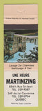 Matchbook Cover - Martinizing Dry Cleaning Quebec QC
