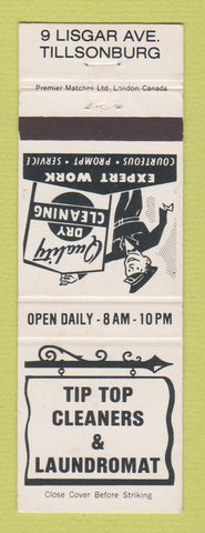 Matchbook Cover - Tip Top Cleaners Laundry Tillsonburg ON