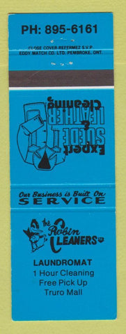 Matchbook Cover - Robin Cleaners Truro NS BLUE