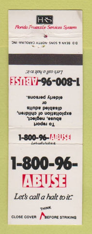 Matchbook Cover - Florida FL Protective Services Anti Abuse Hotline WEAR