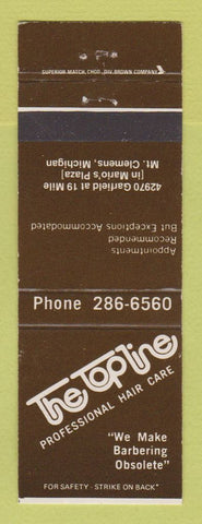 Matchbook Cover - The Topline Hair Salon Mount Clemens MI