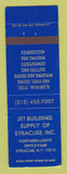 Matchbook Cover - Jet Building Supply Syracuse NY