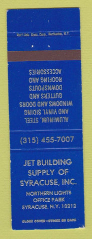 Matchbook Cover - Jet Building Supply Syracuse NY
