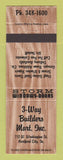 Matchbook Cover - 3 Way Builders Mart Builing Supply Hartford City IN