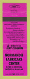 Matchbook Cover - Normandie Fabricare Center Dry Cleaning Wichita KS
