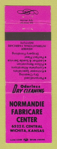 Matchbook Cover - Normandie Fabricare Center Dry Cleaning Wichita KS