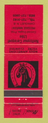 Matchbook Cover - Nettoyeur Caraquet NB