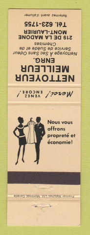 Matchbook Cover - Nettoyeur Meilleur Mont Laurier QC