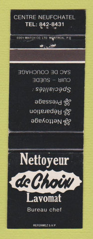 Matchbook Cover - Nettoyeur De Choix Lavomat Neufchatel QC