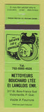 Matchbook Cover - Nettoyeurs Bouchard Langlois Victoriaville QC