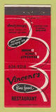 Matchbook Cover - Vincent's Restaurant Colorado Springs 30 Strike