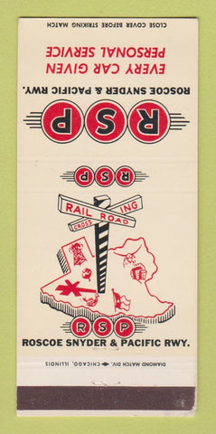 Matchbook Cover - Roscoe Snyder Pacific Railroad Freight 30 Strike