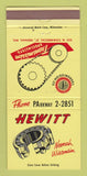 Matchbook Cover - Hewitt Transmission Specialists Neenah WI 30 Strike