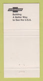 Matchbook Cover - Chevrolet Wentz Bros Anna OH 30 Strike