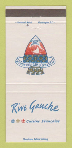 Matchbook Cover - Rive Gauche French Restaurant Washington DC 30 Strike