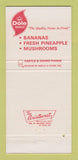 Matchbook Cover - Dole Brands Castle & Cooke Foods Bananas 30 Strike