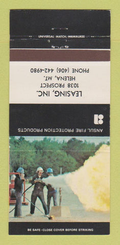Matchbook Cover - Ansul Fire Protection Leasing Helena MT 30 Strike
