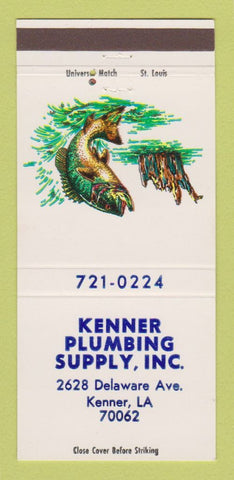 Matchbook Cover - Kenner Plumbing Supply Kenner LA 30 Strike