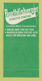 Matchbook Cover - Roethlisberger Trucking Shelby Mansfield OH 30 Strike