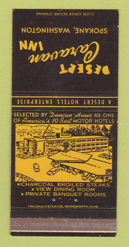 Matchbook Cover - Desert Caravan Inn Spokane WA WEAR 30 Strike