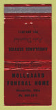 Matchbook Cover - Mollgaard Funeral Home Woodville OH WEAR 30 Strike