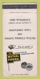 Matchbook Cover - Mutual Federal Savings Zanesville OH WEAR 30 Strike