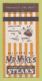 Matchbook Cover - Mr Mike's Steaks BC WEAR 30 Strike
