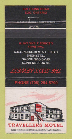 Matchbook Cover - Travellers Motel Sault St Marie ON 30 Strike