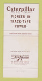 Matchbook Cover - Caterpillar Tractors Berglund Napa Santa Rosa CA 30 Strike