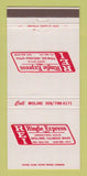 Matchbook Cover - Ringle Express Trucking Moline IL 30 Strike