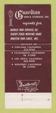 Matchbook Cover - Guardian Van and Storage Oakland Sacramento CA 30 Strike