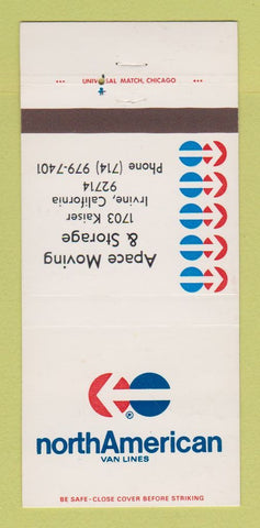 Matchbook Cover - North American Van Lines Irvine CA Apaca 30 Strike
