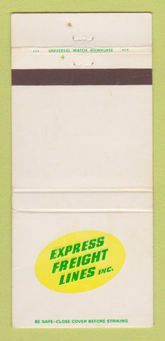 Matchbook Cover - Express Freight Lines Trucking Milwaukee WI  30 Strike
