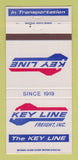 Matchbook Cover - Key Line Freight Trucking 30 Strike