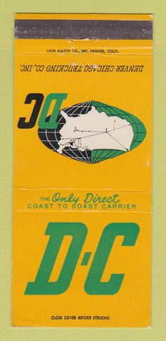 Matchbook Cover - DC Trucking Denver Chicago 30 Strike