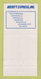 Matchbook Cover - Averitt Express Trucking TN WEAR 30 Strike