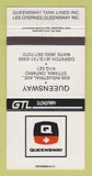 Matchbook Cover - Queensway Trucking Ottawa ON GTL 30 Strike