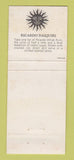 Matchbook Cover - Ricardo White Rum South Africa WEAR