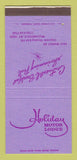 Matchbook Cover - Holiday Motor Lodge Williamsville NY 30 Strike