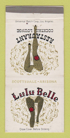 Matchbook Cover - Lulu Belle Restaurant Scottsdale CA girlie 30 Strike