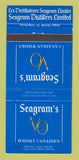 Matchbook Cover - Seagram's VO Canadian Whiskey Canada 30 Strike