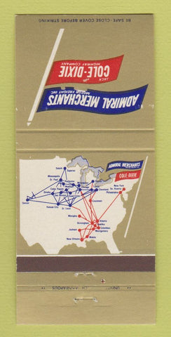 Matchbook Cover - Admiral Merchants Cole Dixie Trucking 30 Strike
