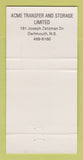 Matchbook Cover - Mayflower Trucking Dartmouth NS Acme 30 Strike