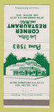 Matchbook Cover - Lake Delton Corner Restaurant Motel WI 30 Strike