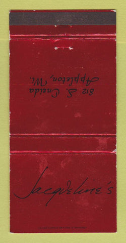 Matchbook Cover - Jacqueline's Appleton WI WEAR 30 Strike