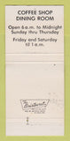 Matchbook Cover - Muffin Treat Restaurant Fairfield CA WEAR 30 Strike