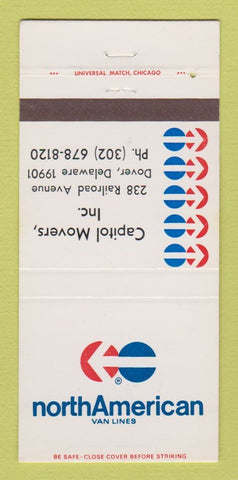 Matchbook Cover - North American Van Lines Dover DE 30 Strike