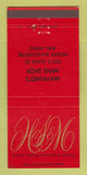 Matchbook Cover Hart Schaffner Marx Men's Clothes North Manchester IN 30 Strike